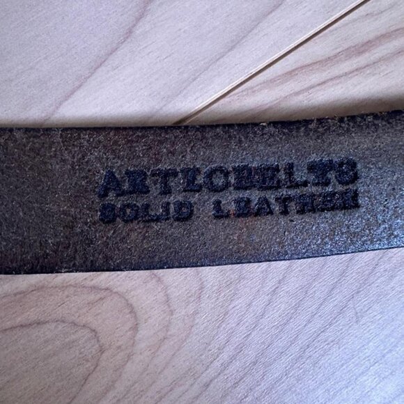 Artecbelts Solid Leather Western Belt – Tooled Brown Country Style - Picture 3 of 8